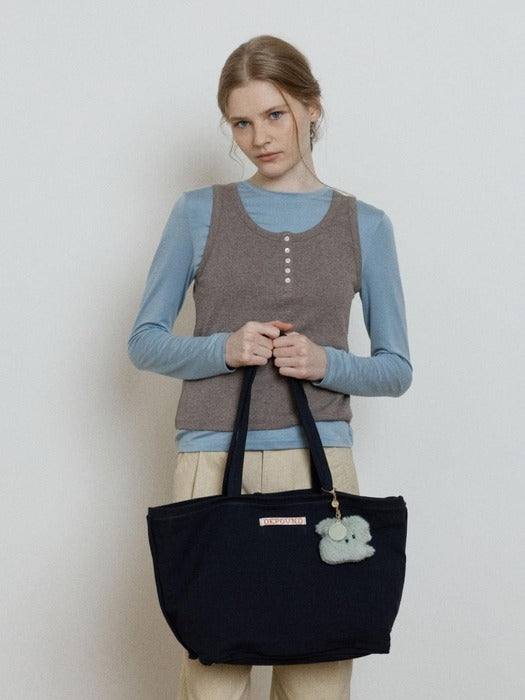 Wconcept_Depound timber bag - navy (L)