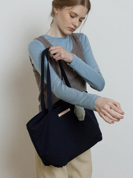 Wconcept_Depound timber bag - navy (L)