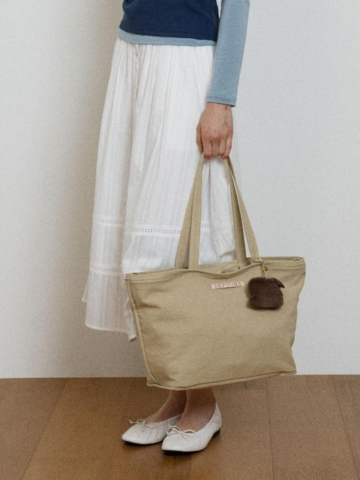 Wconcept_Depound timber bag - beige (L)