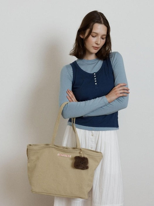 Wconcept_Depound timber bag - beige (L)