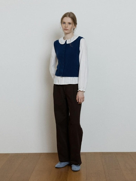 Wconcept_Depound belted tuck pants - brown