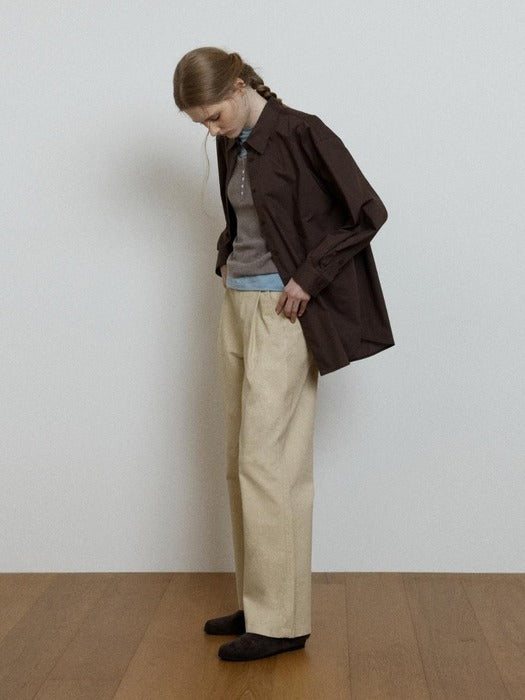 Wconcept_Depound belted tuck pants - light beige
