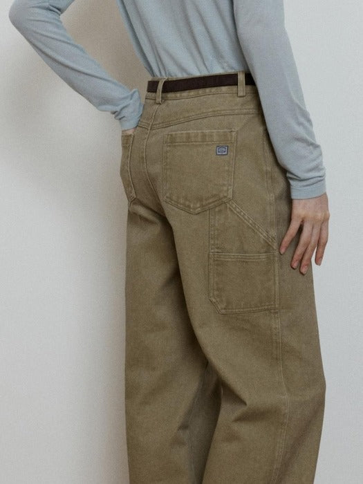 Wconcept_Depound color denim work pants - beige