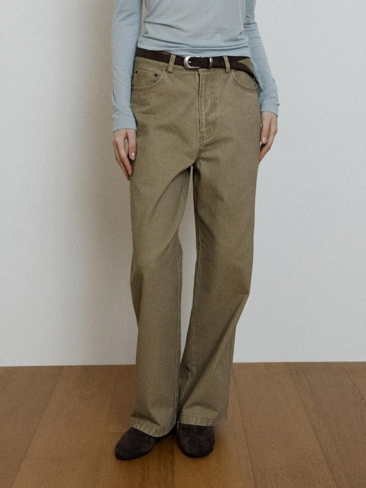 Wconcept_Depound color denim work pants - beige