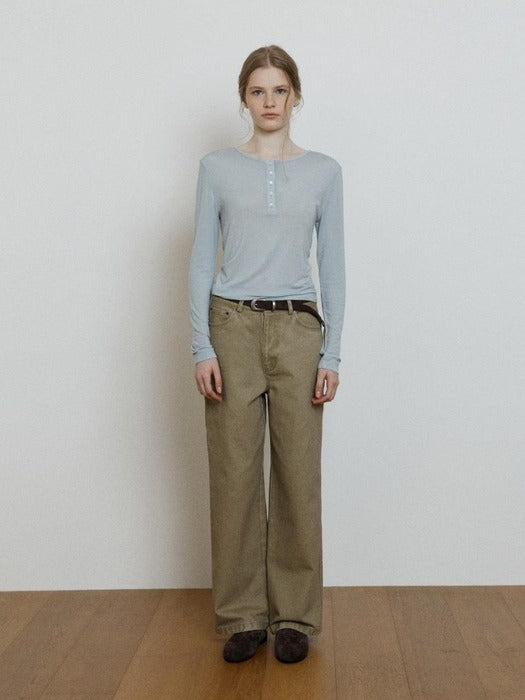 Wconcept_Depound color denim work pants - beige