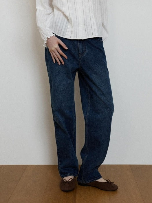 Wconcept_Depound classic semi wide denim pants - blue