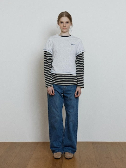 Wconcept_Depound stitch point t-shirt - melange grey