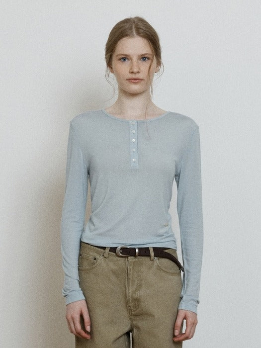 Wconcept_Depound wool henley neck t-shirt