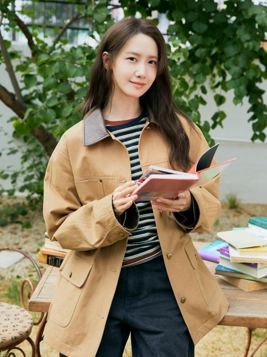 Wconcept_Depound leather collar cotton chore jacket - beige