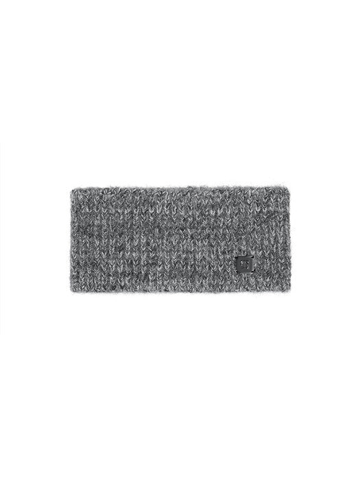 Wconcept_Treemingbird Fluffy Mixed Knit Hairband [ Charcoal ]