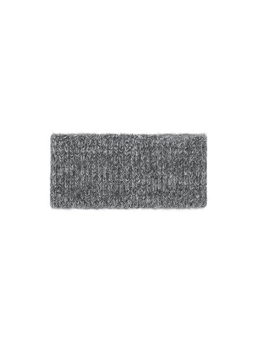 Wconcept_Treemingbird Fluffy Mixed Knit Hairband [ Charcoal ]