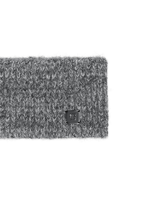 Wconcept_Treemingbird Fluffy Mixed Knit Hairband [ Charcoal ]