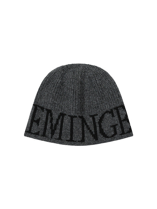 Wconcept_Treemingbird Logo Loose Beanie [ Charcoal ]