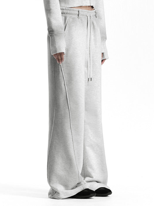 Wconcept_Treemingbird Brushed Detail Set-Up Sweat Pants [ Light Gray ]