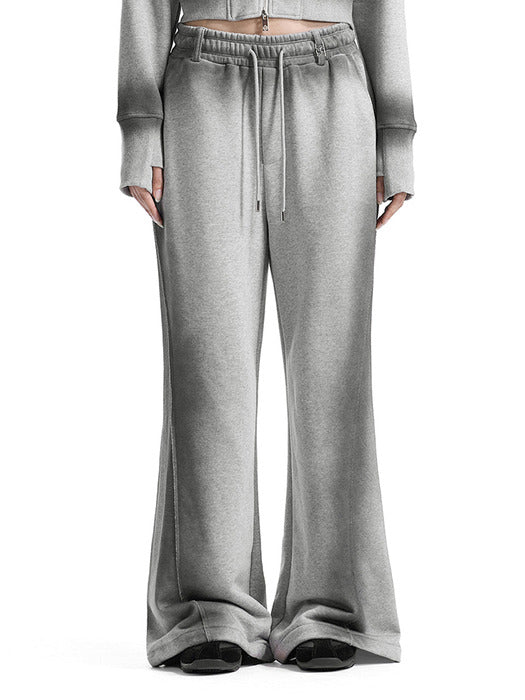 Wconcept_Treemingbird Brushed Detail Set-Up Sweat Pants [ Melange Gray ]