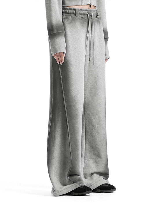 Wconcept_Treemingbird Brushed Detail Set-Up Sweat Pants [ Melange Gray ]