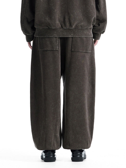 Wconcept_Treemingbird Embossed Logo Set-Up Jogger Sweat Pants [ Brown ]
