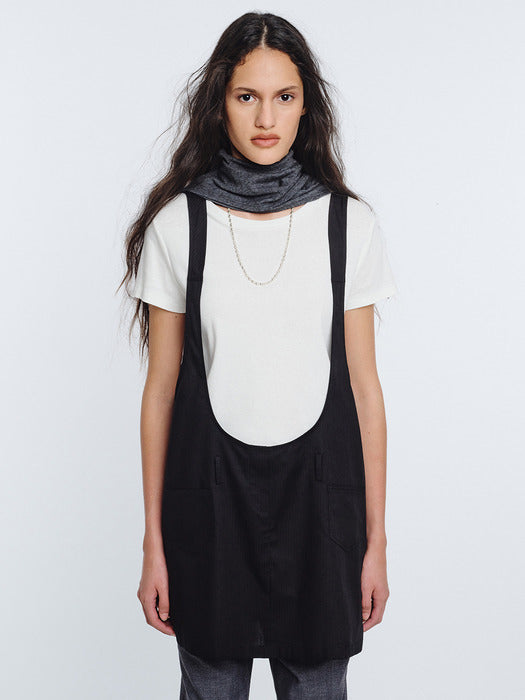 Margesherwood Belted Apron Mini Dress black