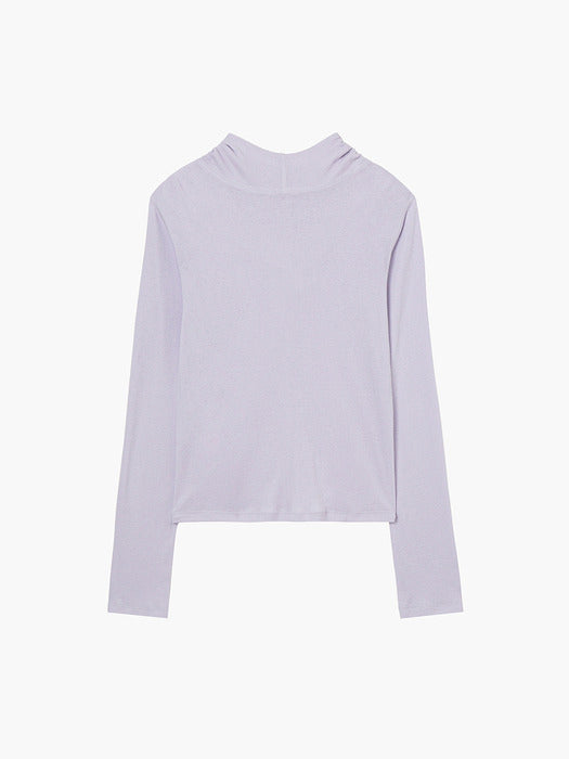 Margesherwood Highneck Hoodie Long Sleeve lavender