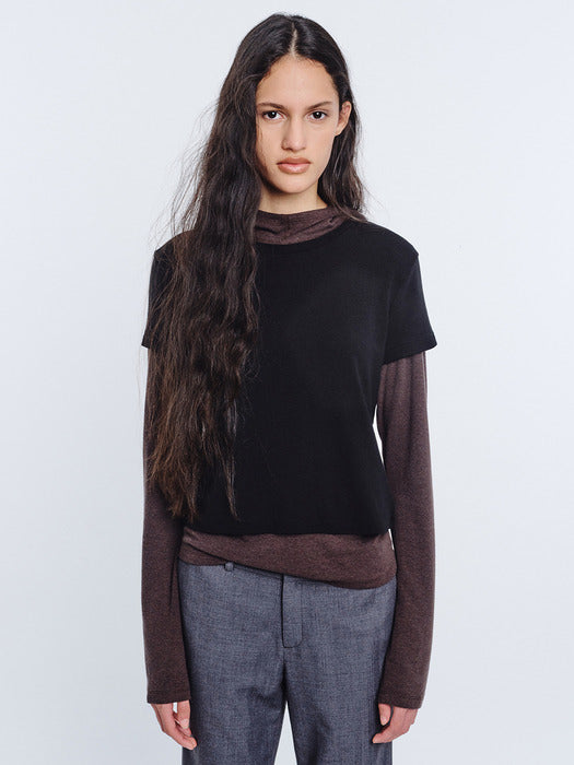 Margesherwood Washed Half T-Shirt black