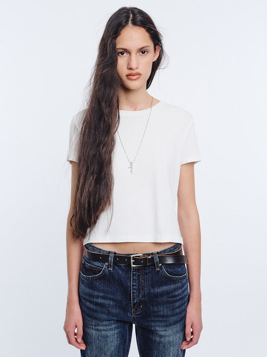 Margesherwood Washed Half T-Shirt white
