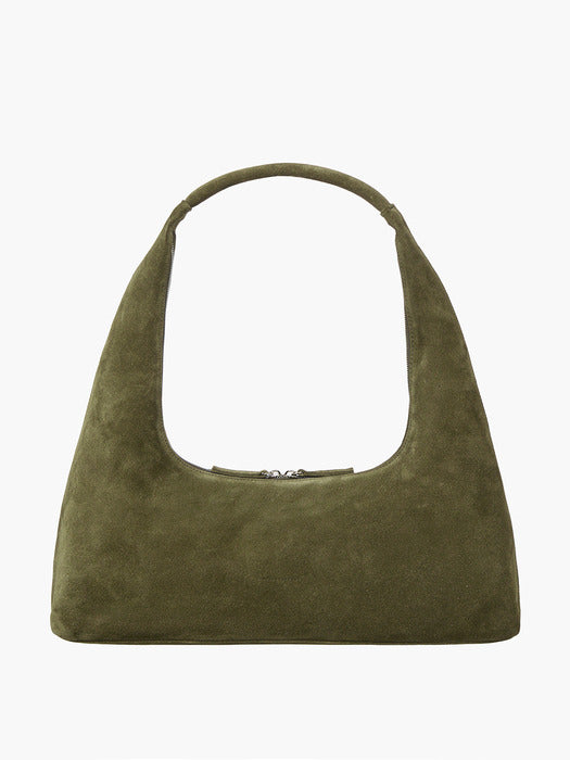Margesherwood Hobo Large dark olive suede