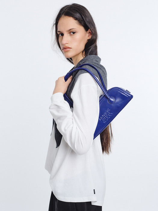 Margesherwood Soft Boston EW Mini royal blue glossy plain