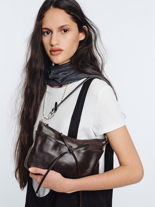 Margesherwood Ribbon Pochette sepia pull-up