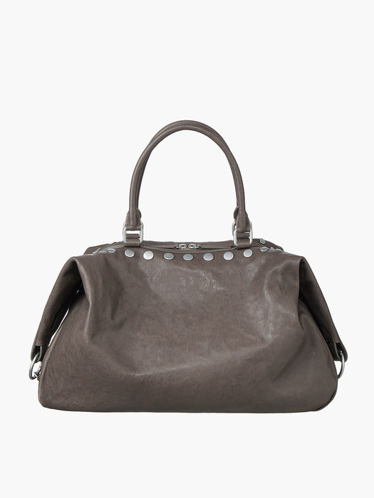 Margesherwood Dumpling Stud taupe washed nappa