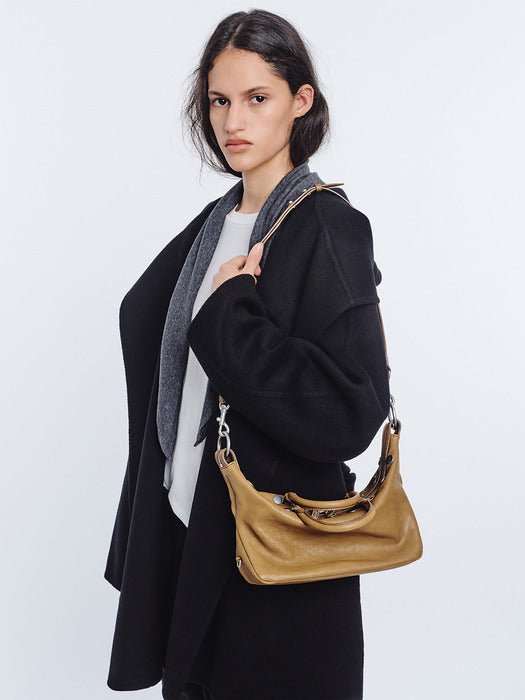 Margesherwood Dumpling Stud Mini vintage camel washed nappa