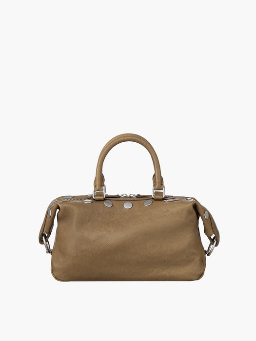 Margesherwood Dumpling Stud Mini vintage camel washed nappa