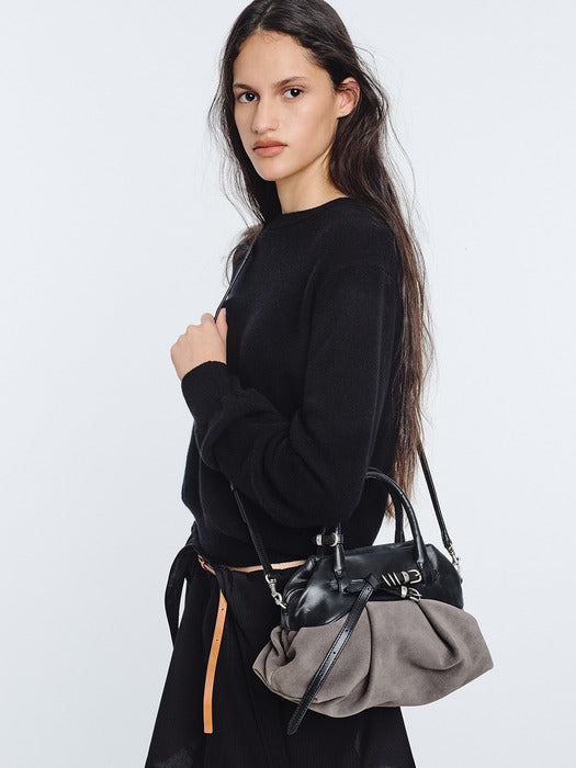 Margesherwood Soft Grandma Layered Mini Bag grey suede