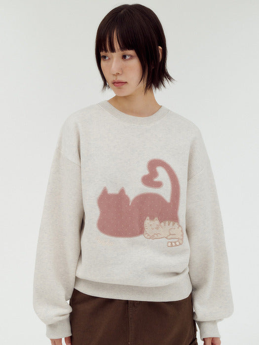 Ambler Better Together Applique Sweatshirts (Oatmeal)