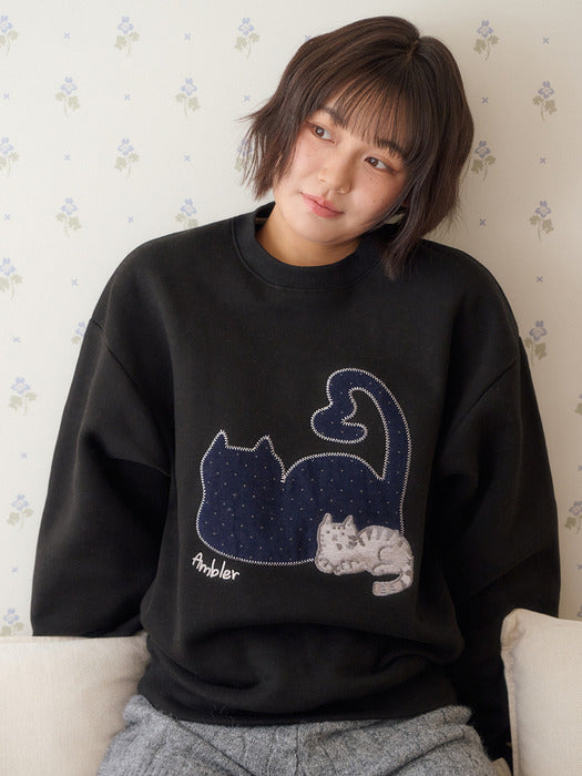 Ambler Better Together Applique Sweatshirts (Black)