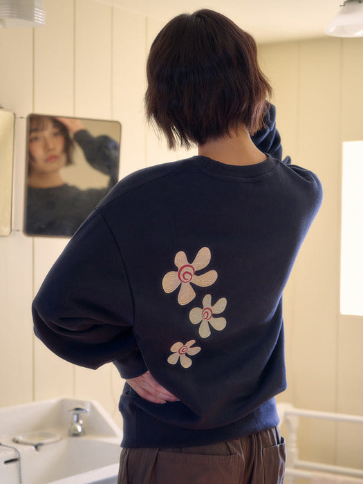 Ambler Love Bloom Sweatshirts (Navy)