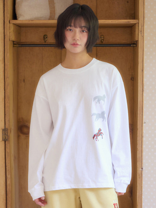 Ambler Red Horse Long-Sleeve (White)