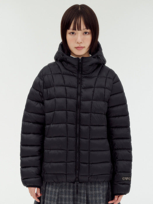 Ambler 2Way Hooded Light Jacket Light Padding Jacket (Black)