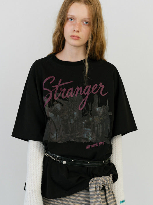 Instantfunk Chain Mix Leather Belt - Black