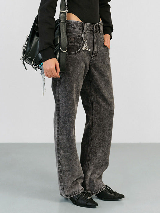 Instantfunk Big Pocket Loose Fit Denim - Grey