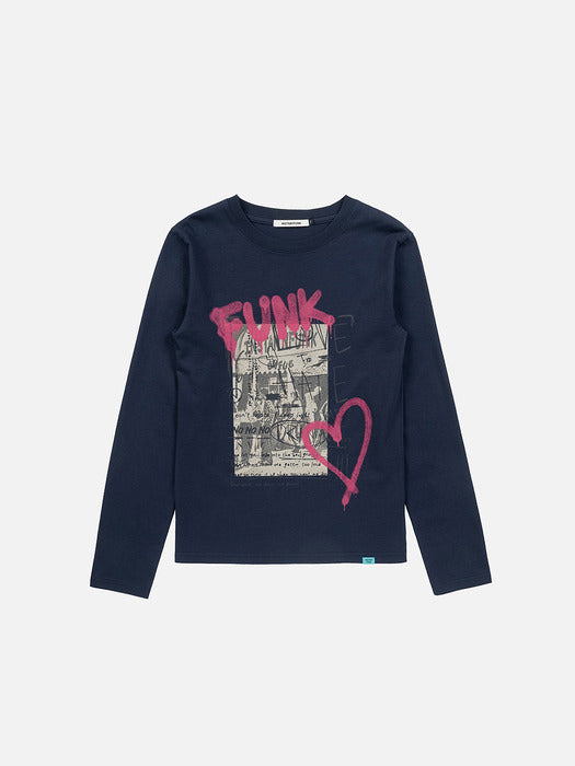 Instantfunk Vintage Funk Love Tee - Navy