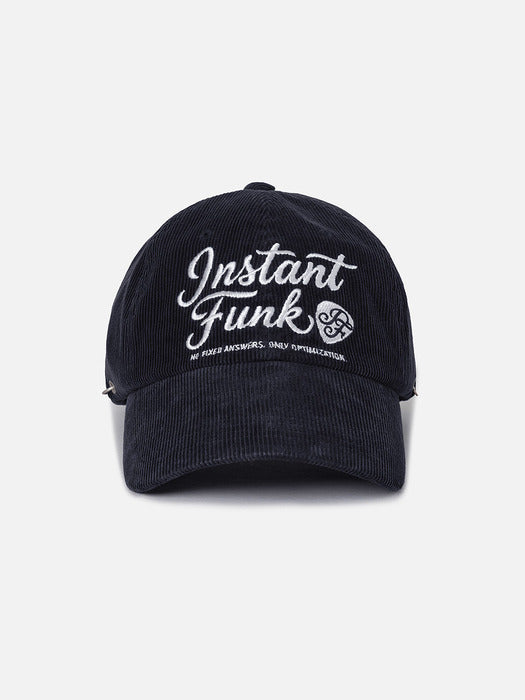 Instantfunk Peak Corduroy Ball Cap - Navy
