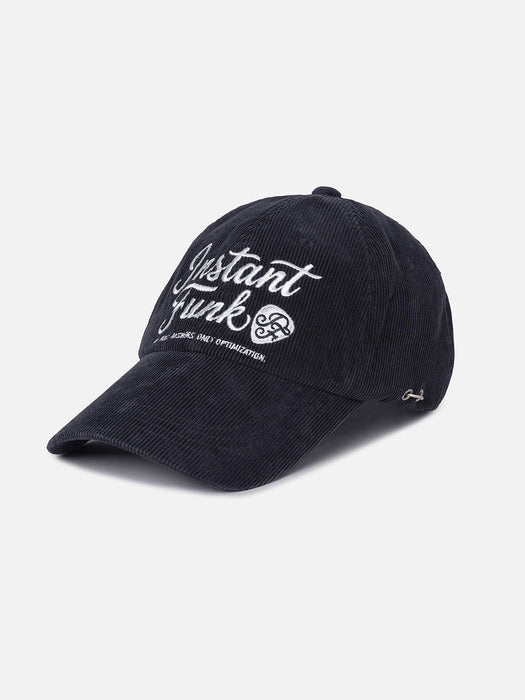 Instantfunk Peak Corduroy Ball Cap - Navy