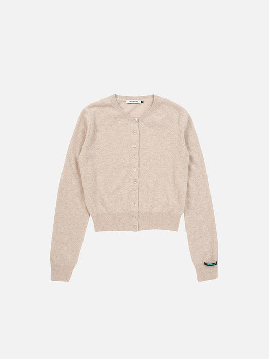 Instantfunk Essential Wool Round Cardigan - Beige