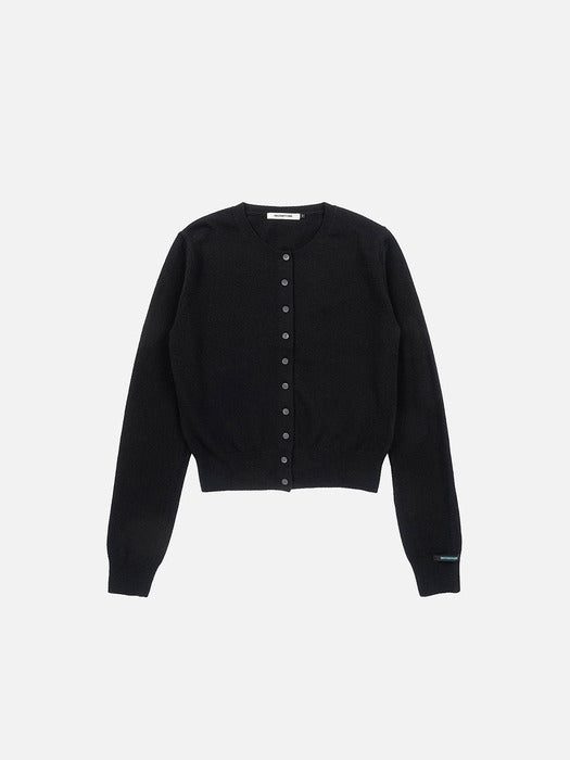 Instantfunk Essential Wool Round Cardigan - Black