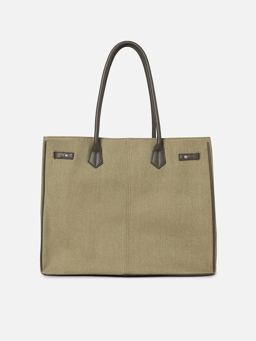 Instantfunk Oversized Canvas Tote Bag - Olive