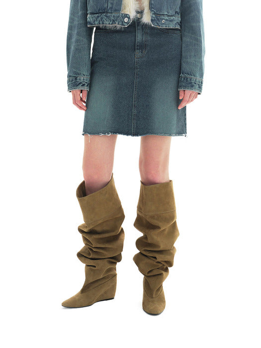 Osoi Cuff High Boots [TAUPE SAND]