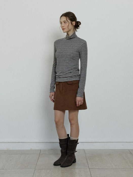 Depound check square scrunchie - brown