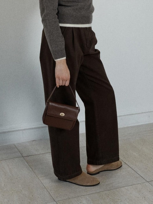 Depound petit maron bag (leather) - wine