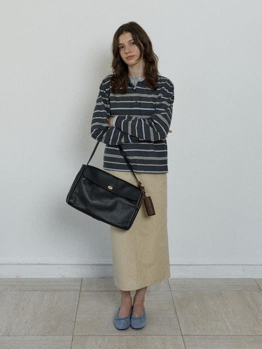 Depound maron bag (leather) - black
