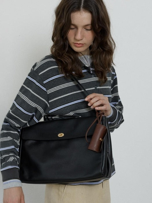Depound maron bag (leather) - black
